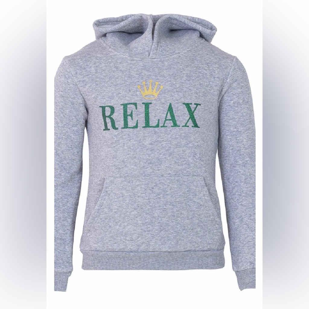 Lola And The Boys Grey Relax Rolex Hoodie Girls Size 14 Very Good Cond